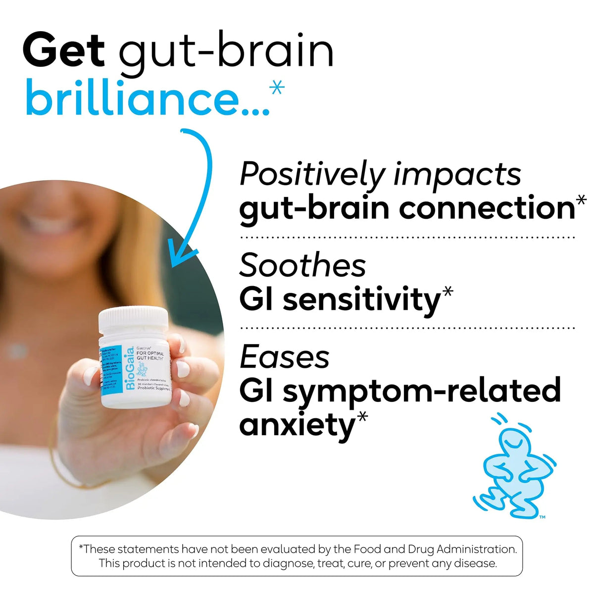 BioGaia Gastrus Gut Health Probiotic | Eases Abdominal Discomfort, Gas & Bloating | Promotes Regularity & a Healthy Gut | Contributes to a Balanced Microbiome | Backed by 30 Years of Research BioGaiaBuy Supplements Australia