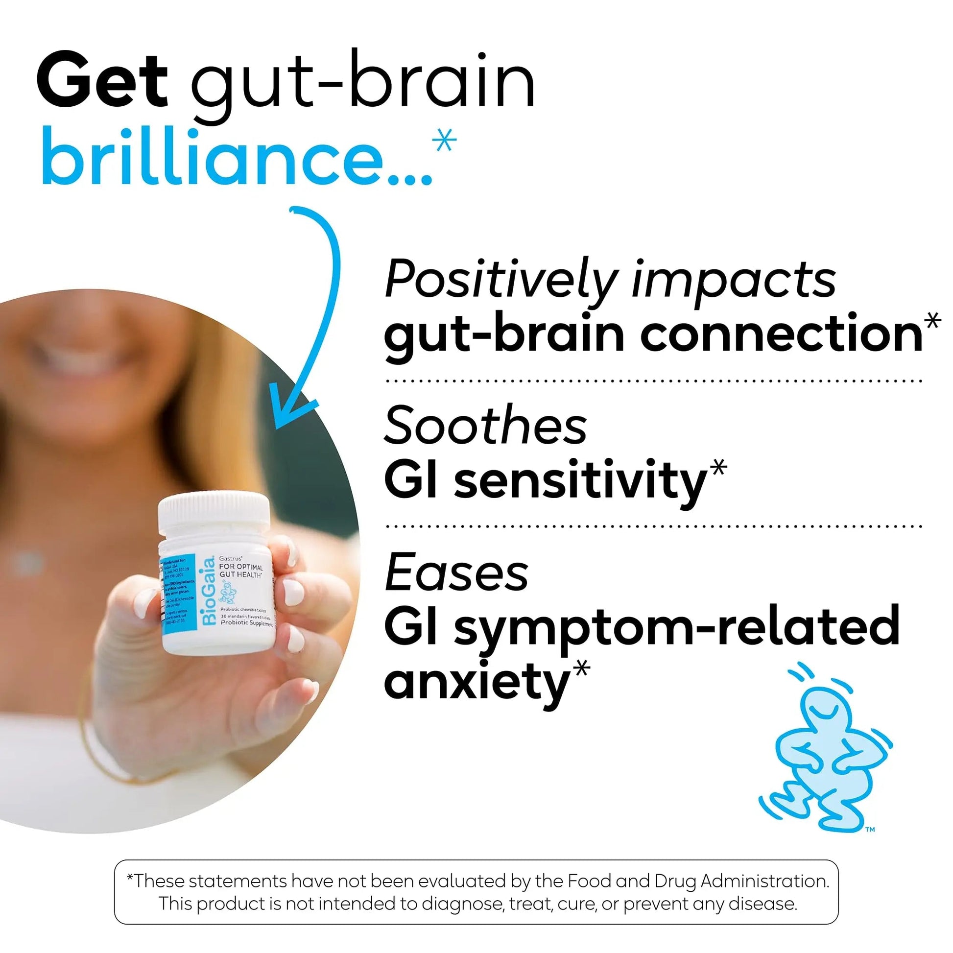 BioGaia Gastrus Gut Health Probiotic | Eases Abdominal Discomfort, Gas & Bloating | Promotes Regularity & a Healthy Gut | Contributes to a Balanced Microbiome | Backed by 30 Years of Research BioGaiaBuy Supplements Australia
