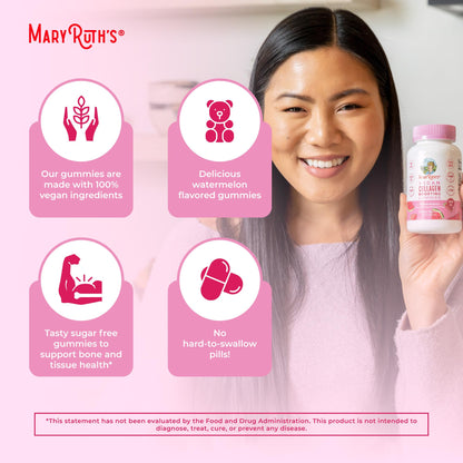 MaryRuth Organics Vegan Collagen for Women & Men, Collagen Boosting Gummies, Skin Care, Lysine, Vitamin C, Vitamin A, Amla, Supplement for Hair & Skin, Vegan, Non-GMO, Gluten Free, 90 Servings MARYRUTH'SBuy Supplements Australia