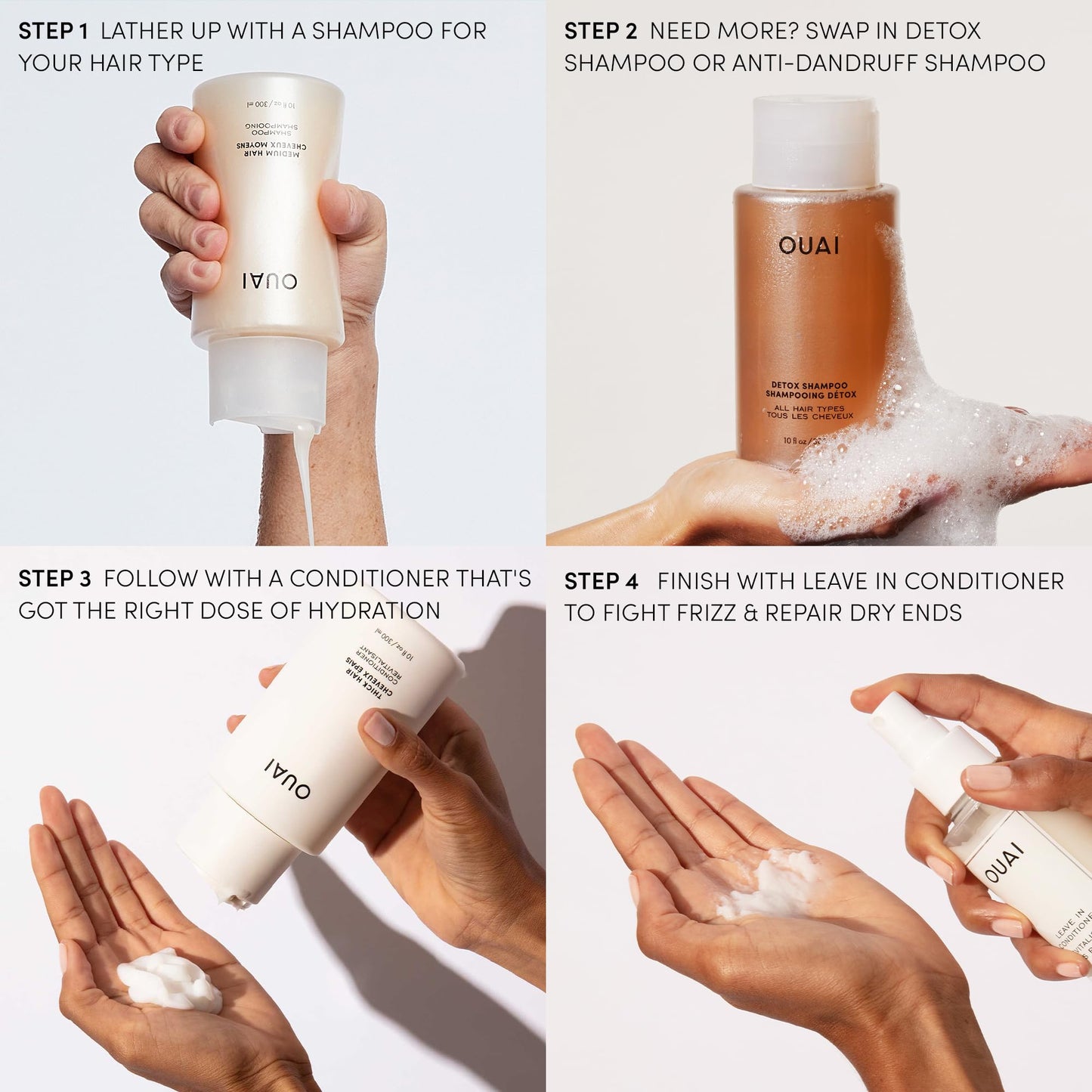 OUAI Leave In Conditioner & Heat Protectant for Hair - Prep Hair for Styling or Use as Detangling Spray to Fight Frizz & Flyaways - No Parabens, Sulfates or Phthalates (4.7 oz) OUAIBuy Supplements Australia