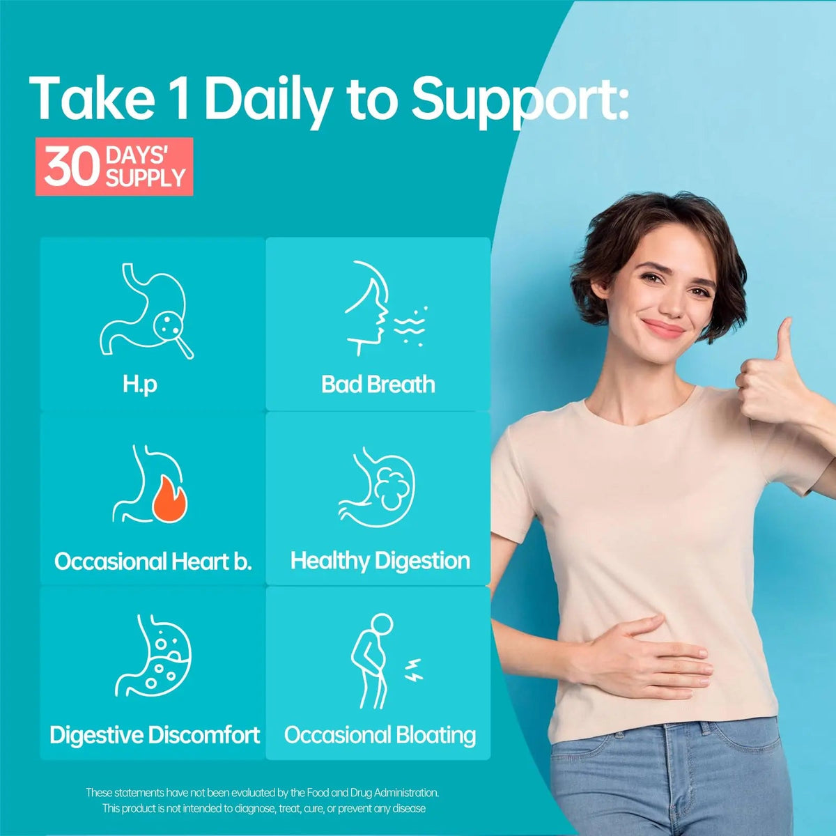 5-in-1 High Potency H. Pylori Probiotic, 1 Per Day - Supports Gastric Lining Integrity, Occasional Indigestion, Acid Comfort - Pylopass Lactobacillus Reuteri, Gluten Free, Vegan, 30ct, Made in Germany purmeoBuy Supplements Australia