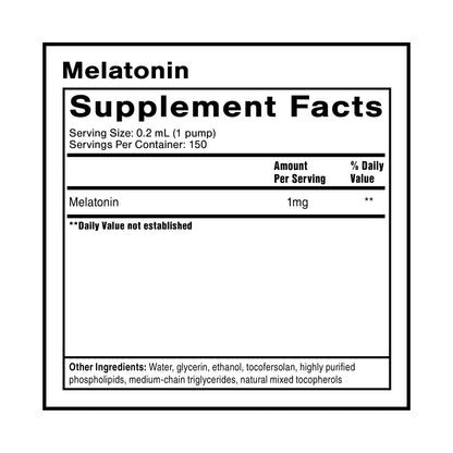 Quicksilver Scientific Liposomal Melatonin - Bedtime, Jet Lag & Immune Support Liquid for Adults - Efficient, Superior Absorption 1mg to Minimize Morning Drowsiness (30 ml) Quicksilver ScientificBuy Supplements Australia