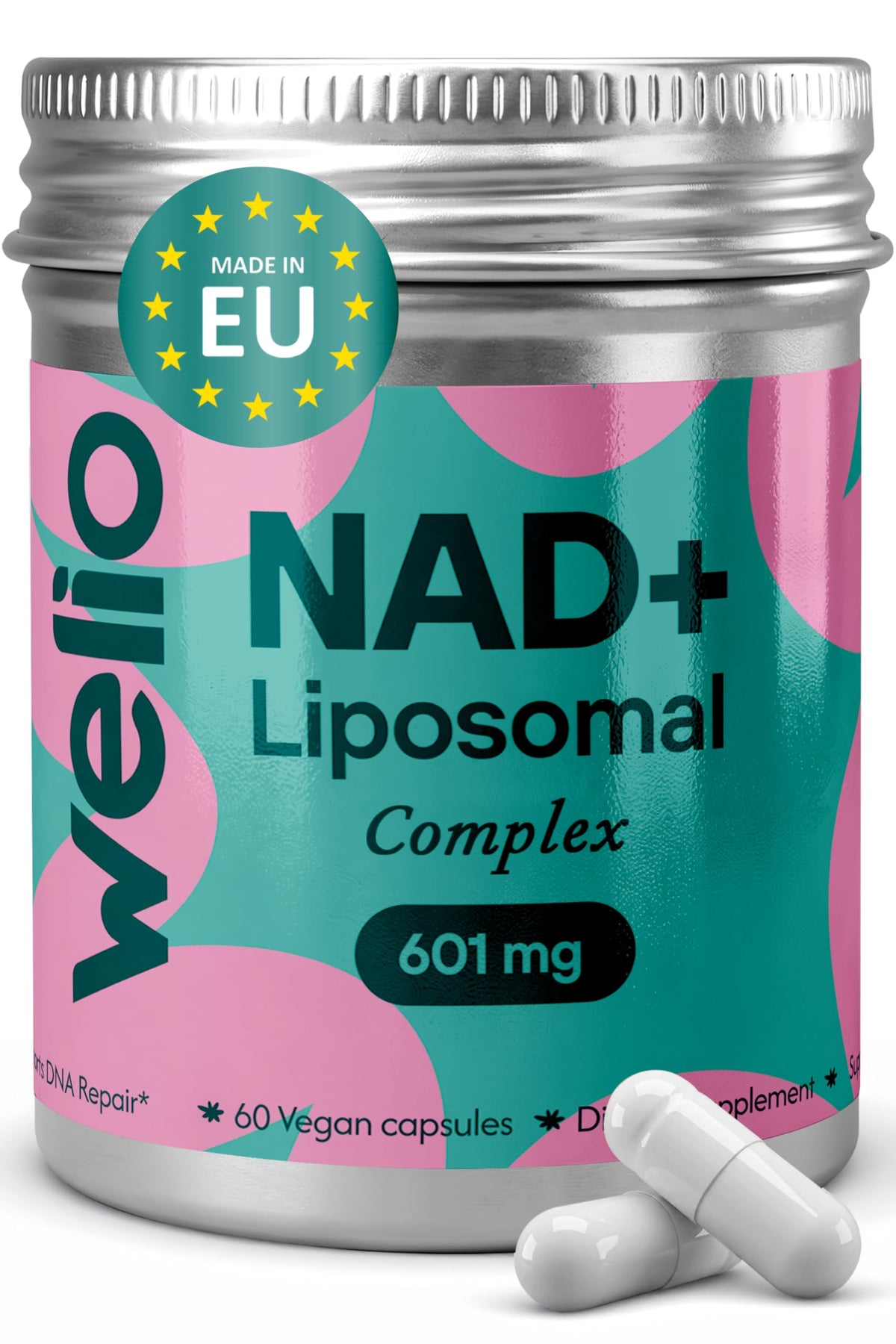 Liposomal NAD Supplement 601mg | Third-Party Tested, High Purity NAD+ | Anti-Aging & Cellular Health | NMN Supplement Alternative | Advanced NAD+ Supplement for Women & Men – 60 Capsules WelioBuy Supplements Australia