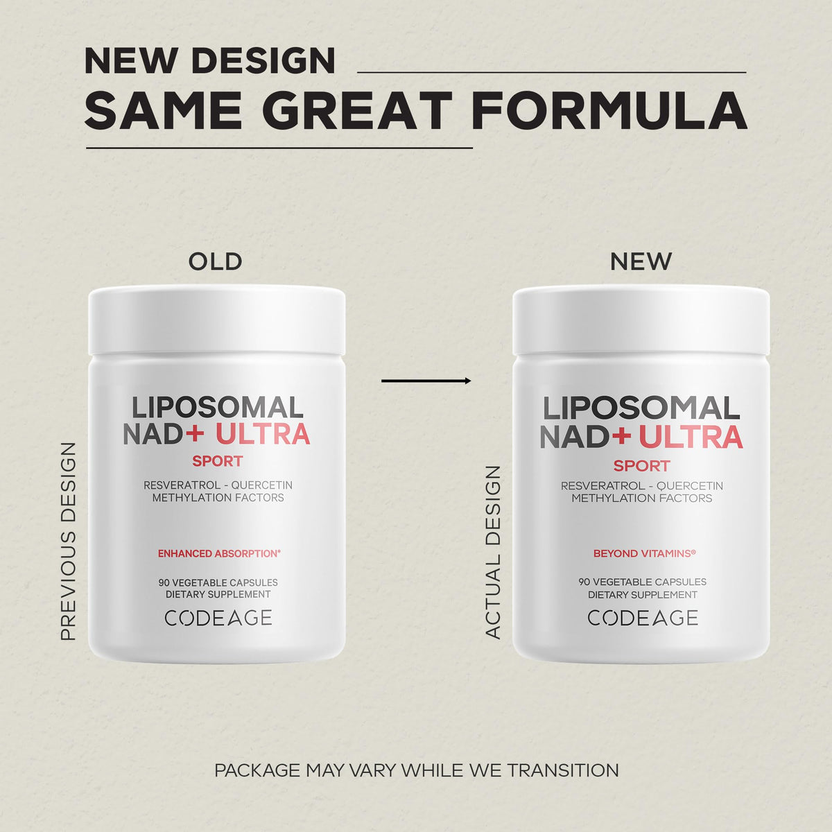 Codeage Liposomal NAD+ with Resveratrol & Vitamin B - NAD Plus Ultra for Energy & Healthy Aging Support - NAD Vitamin Supplement with Quercetin, Betaine, Riboflavin - Bioavailable - 90 Capsules CodeageBuy Supplements Australia