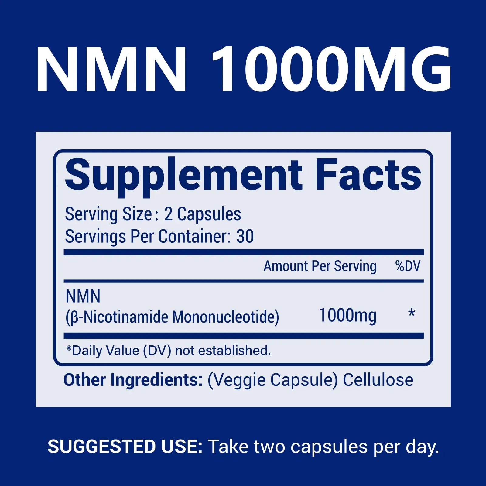 NMN 1000mg Per Serving Maximum Strength - 99% Pure NMN (Nicotinamide Mononucleotide) for NAD, Cell, Immune, Energy, Anti-Aging & Longevity, Stabilized NMN Supplements 1000mg - 60 Veggie Capsules CFUKINGBuy Supplements Australia