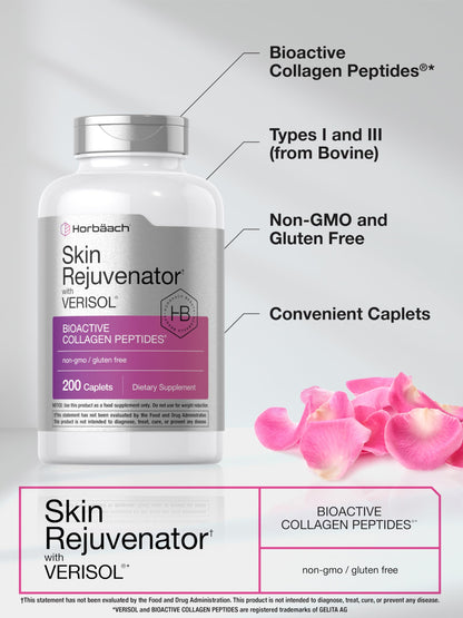 Horbäach Skin Rejuvenator with Verisol | Bioactive Collagen Peptides | 200 Caplets | Non-GMO, Gluten Free Supplement Horbäach buy supplements Au