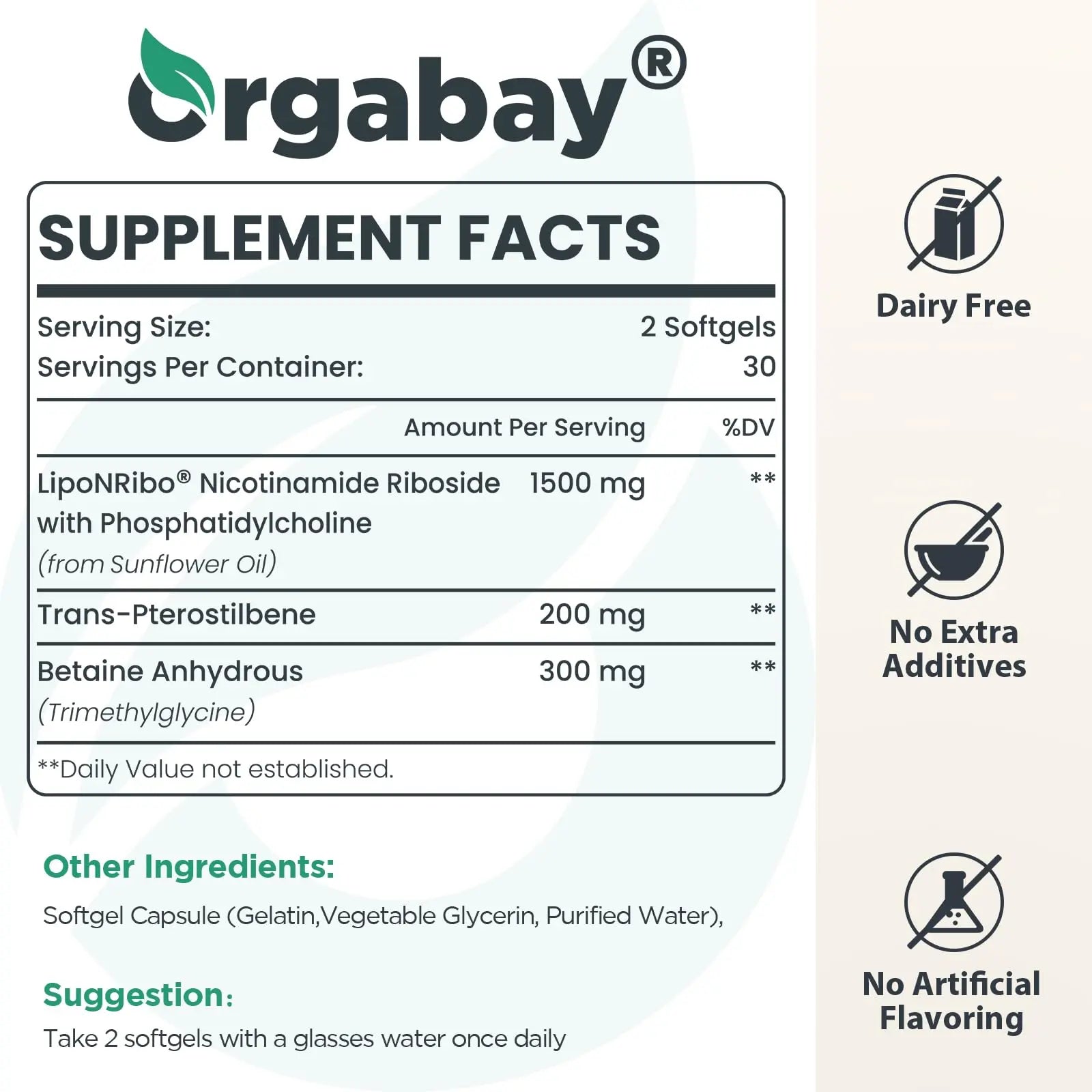 Liposomal Nicotinamide Riboside 2000 MG with TMG and Pterostilbene, Similar to NMN Supplements Boost NAD+, Support Healthy Aging, 240 Count OrgabayBuy Supplements Australia