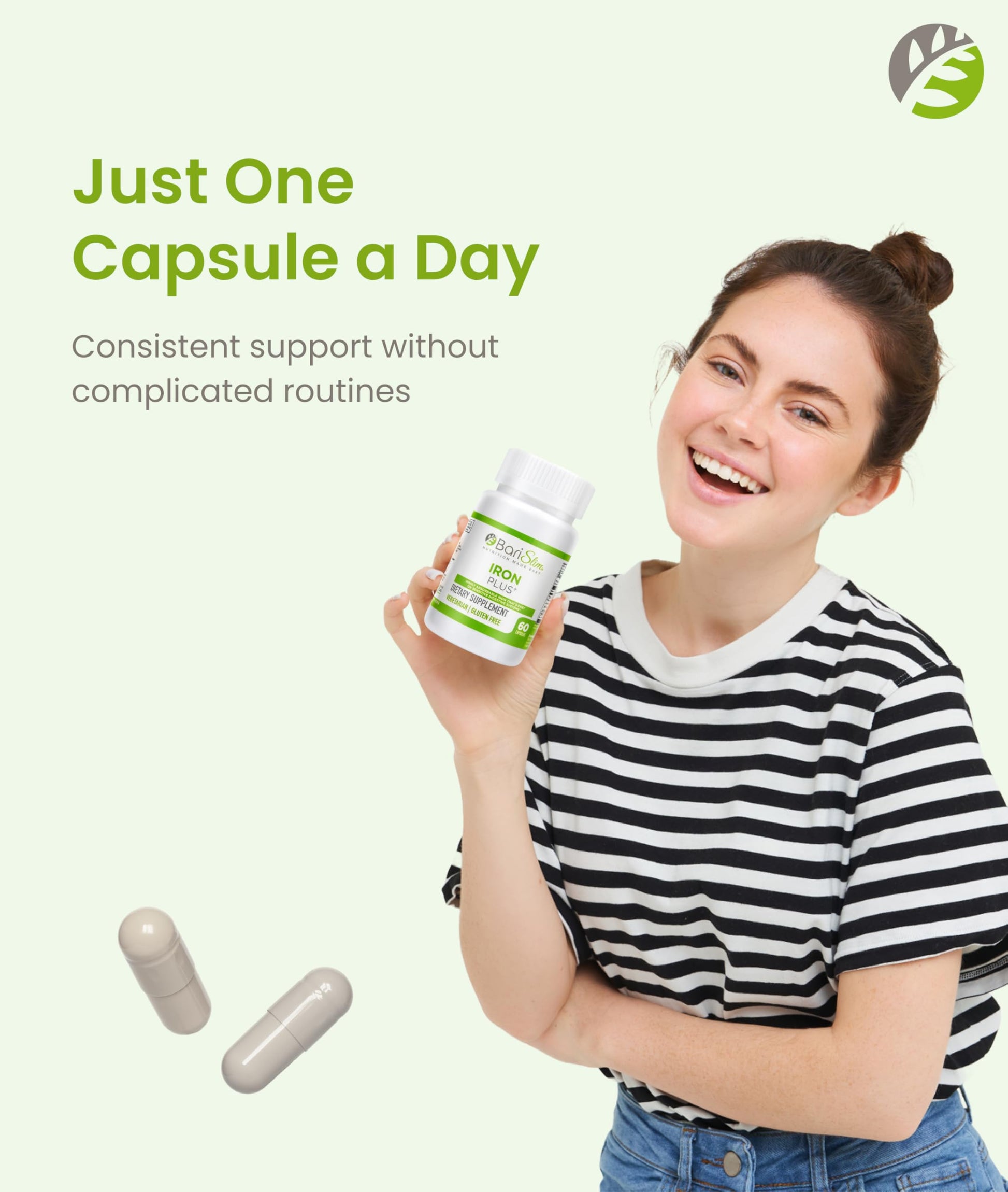 BariSlim Iron Plus Capsules - Formulated for Patients After Weight Loss Surgery Including Gastric Bypass & Gastric Sleeve – Easy Digestion & Comprehensive Health Support | 2 Month Supply (60 Servings) BariSlim buy supplements Au