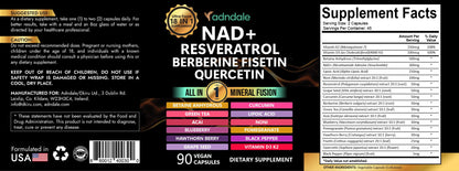Adndale Liposomal NAD Supplement. Longevity Formula NMN Supplement Alternative. 90CT Advanced NAD+ Resveratrol AdndaleBuy Supplements Australia
