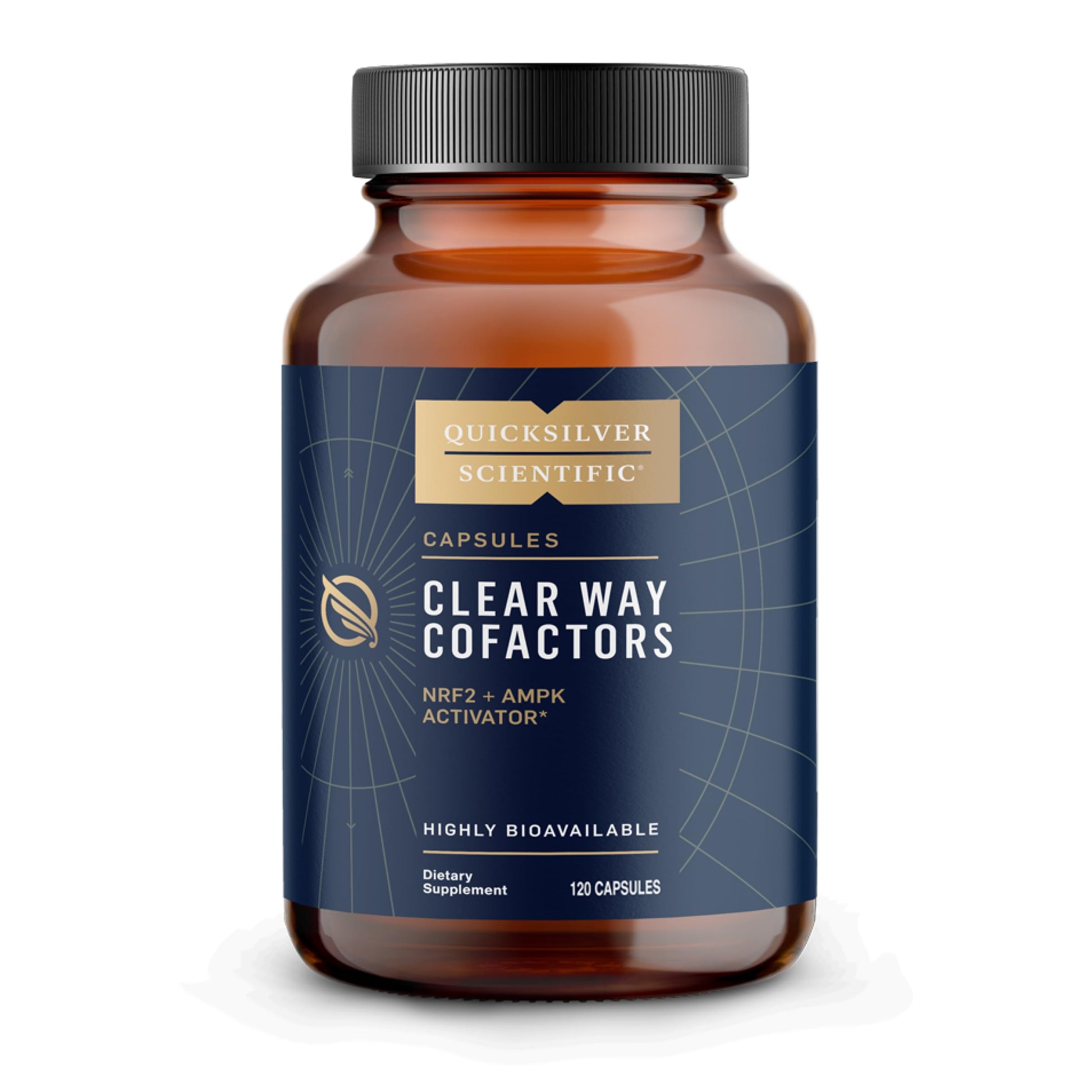 Quicksilver Scientific Clear Way Cofactors - Body Detox Cleanse Support with Vitamin B1, Dandelion Extract, Quercetin & Nattokinase Enzyme - Antioxidant Cleanse to Support Gut Health (120 Capsules) Quicksilver ScientificBuy Supplements Australia