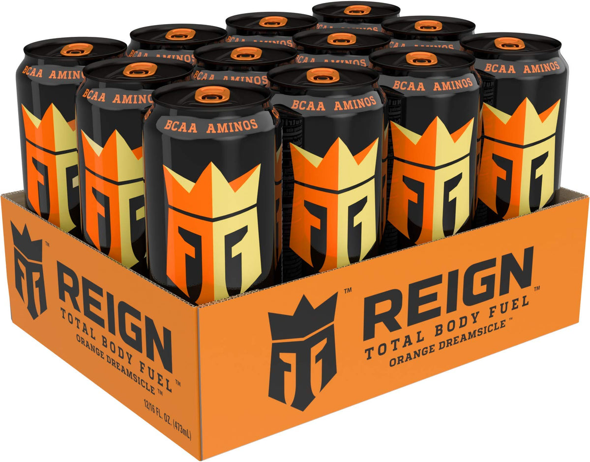 Reign Total Body Fuel, Orange Dreamsicle, Fitness & Performance Drink, 16 Fl Oz (Pack of 12) ReignBuy Supplements Australia
