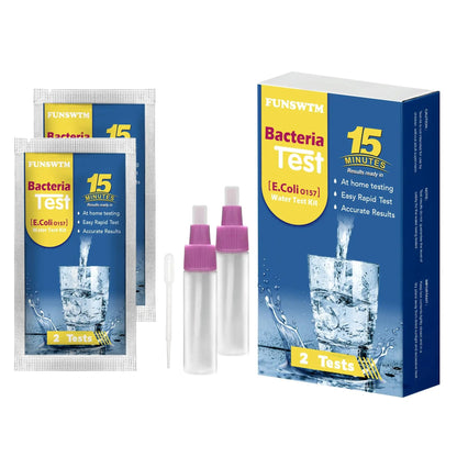 Bacteria Water Test Kit - Results as Fast as 15 MINS -Detects Coliform (Inc. E. coli) & Non-Coliform Bacteria in Drinking, Well Tap & Pool Water – 2 Pack FUNSWTMBuy Supplements Australia
