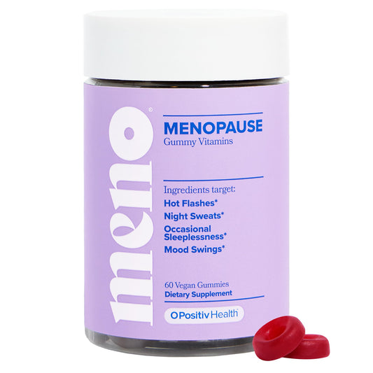 O Positiv MENO Gummies for Menopause, 30 Servings (Pack of 1) - Hormone-Free Supplements for Women with Black Cohosh & Ashwagandha KSM-66 - Helps Alleviate Hot Flashes, Night Sweats, & Mood Swings O PositivBuy Supplements Australia