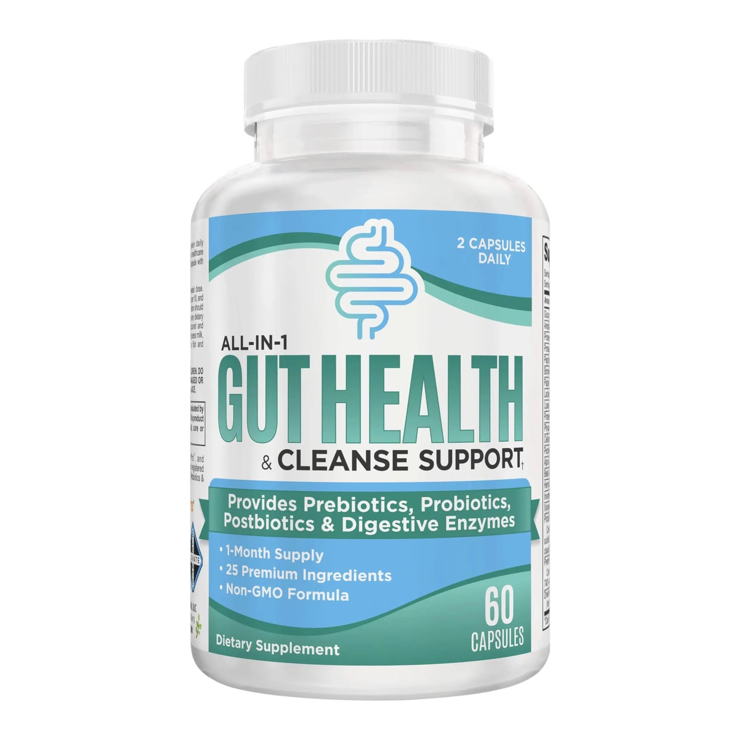 Gut Health Support Supplement (25-in-1) with Prebiotics, Probiotics, Postbiotics & Digestive Enzymes | Gut Supplements | 60 Capsules Elevate Recovery SupplementsBuy Supplements Australia