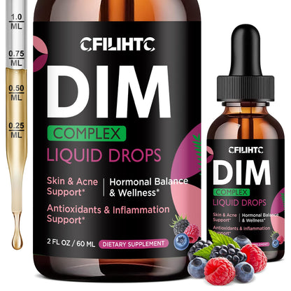 DIM Liquid Drops Supplement Women – Hormone Harmony for Women & Acne Supplements with Multivitamins, Inositol, Sulforaphane - Hormone Balance, Clear Skin & Mood Support, Mixed Berry Flavor 2 Fl Oz CFILIHTCBuy Supplements Australia