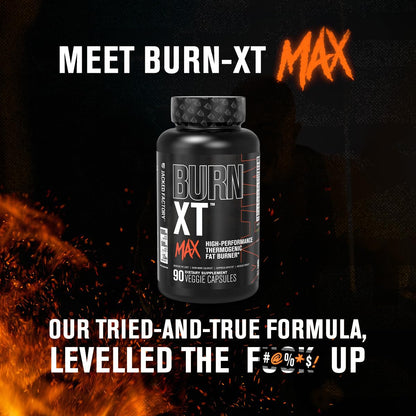Jacked Factory Burn-XT Max - High-Performance Thermogenic Fat Burner & Appetite Suppressant for Weight Loss w/PurCaf Organic Caffeine, MitoBurn, Green Tea