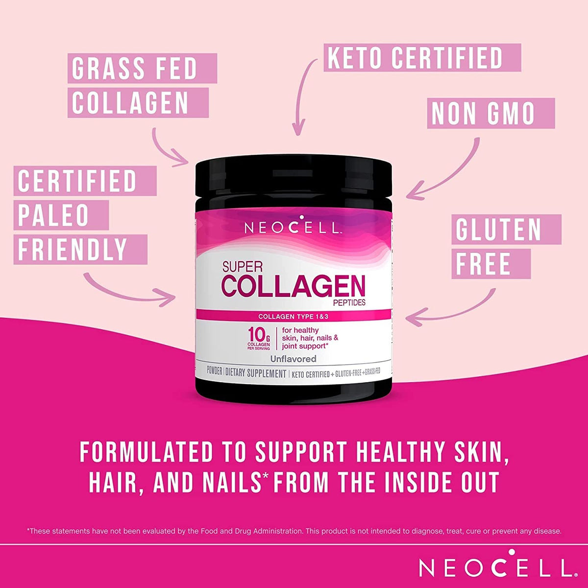 Neocell, Super Collagen, Type 1 & 3, 7 oz (198 g) NeocellBuy Supplements Australia
