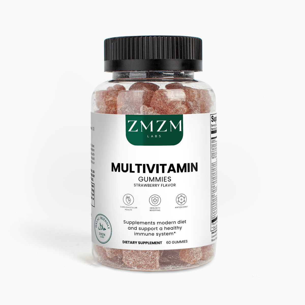ZMZM LABS Multivitamin Gummies – Strawberry Flavor, 60 Gummies, Vegan, Gelatin-Free, Halal-Friendly Daily Vitamin Supplement ZMZM LABSBuy Supplements Australia