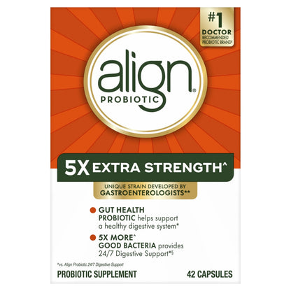 Align Probiotic, Extra Strength, Probiotics for Women and Men, Probiotics for Men, Probiotic Capsules have 5X CFUs, 42 Capsules AlignBuy Supplements Australia