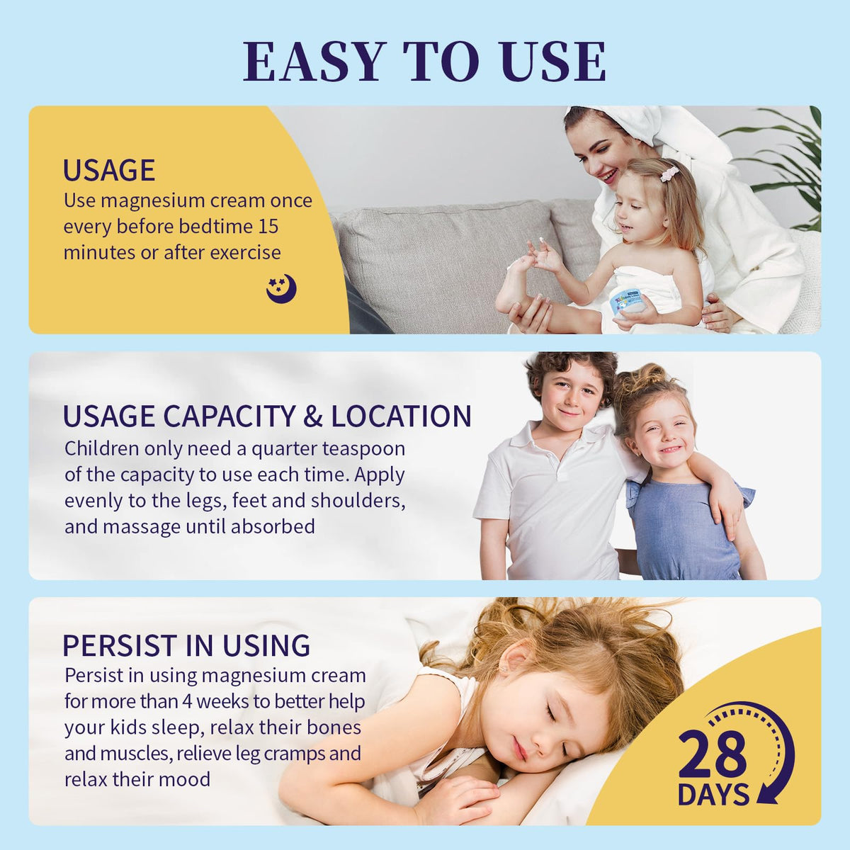 RodPere Magnesium Lotion for Kids & Babies, Bedtime Magnesium Cream for Sleep, Leg Cramps, Lavender Calming Magnesium Oil Lotion for Bone & Muscle Relaxation, Apply to Feet, Legs, Body, 4 OZ. RodPereBuy Supplements Australia