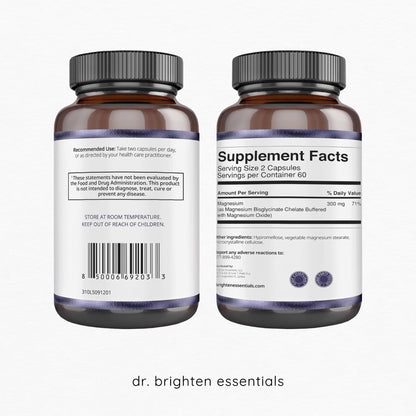 Dr. Brighten Magnesium Plus (as Magnesium Bi-glyncinate) - Beneficial in Maintaining a Healthy Mood, Sleep, Hormone Balance and Reducing Symptoms of PMS and Menstrual Cramps Dr. BrightenBuy Supplements Australia