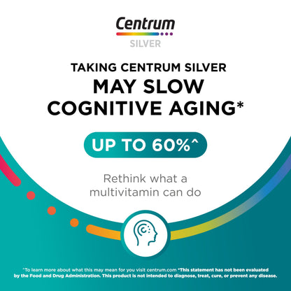 Centrum Silver Multivitamin for Men 50 Plus, Multimineral Supplement, Vitamin D3, B-Vitamins and Zinc, Gluten Free, Non-GMO Ingredients, Supports Memory CentrumBuy Supplements Australia