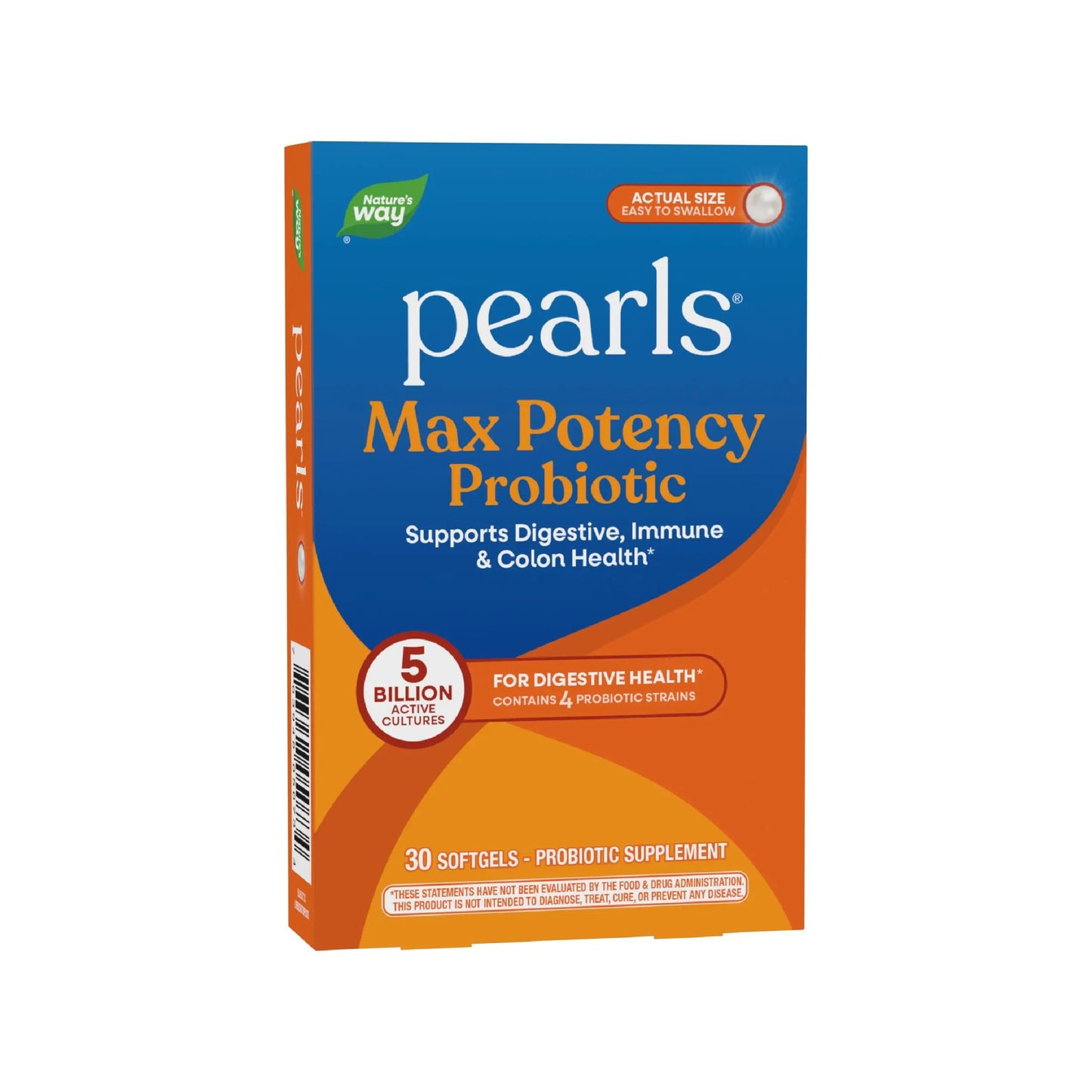 Nature's Way Pearls Max Potency Probiotic for Men and Women, Supports Digestive, Immune, Colon Health*, 5 Billion Live Cultures, No Refrigeration Required, 30 Softgels Nature's WayBuy Supplements Australia