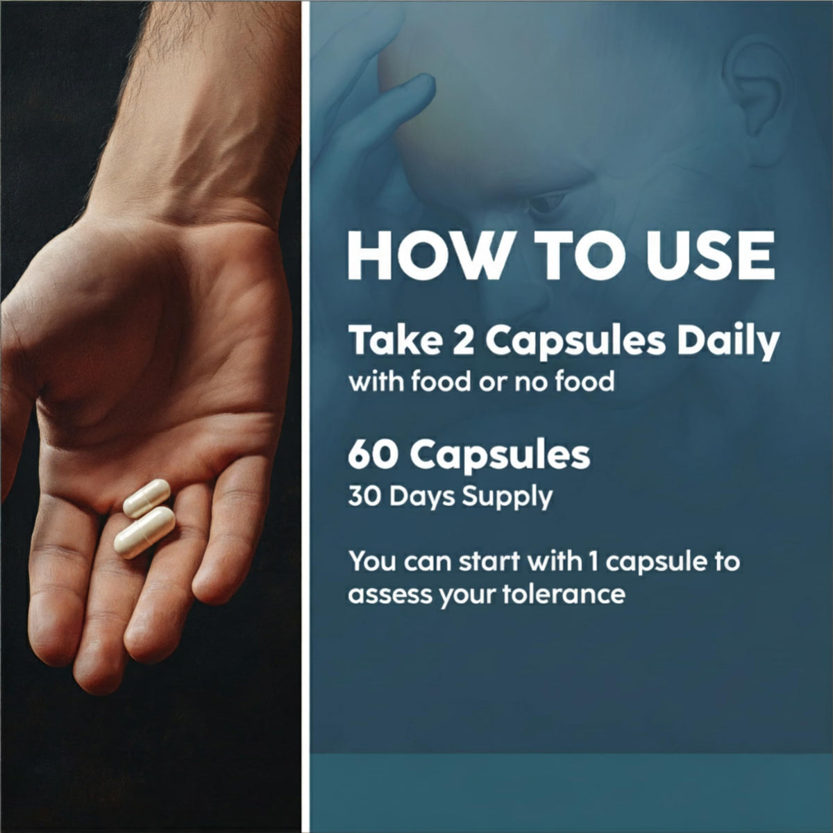 Nootropic Brain Supplement with Lion’s Mane Mushroom, Cordyceps & Rhodiola Rosea Extract - Focus and Energy Supplement, Adaptogen for Brain Health, Mental Clarity, Memory & Mood Support - 60 Capsules Reset+RiseBuy Supplements Australia
