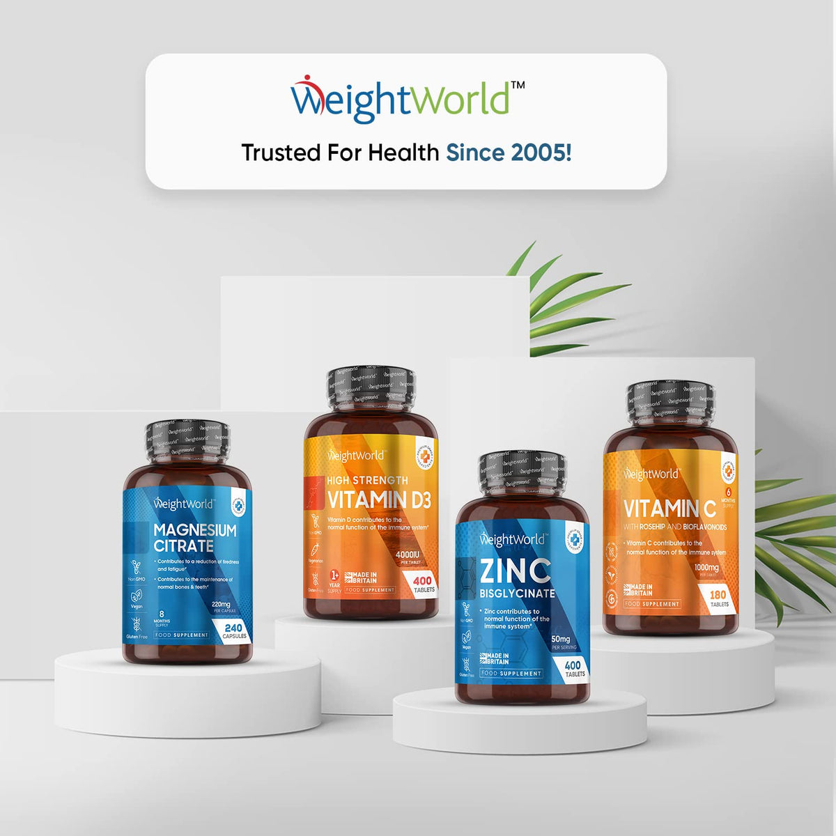 High Strength Zinc Tablets 50mg – 400 Vegan Zinc Bisglycinate Tablets 6+ Months WeightWorldBuy Supplements Australia