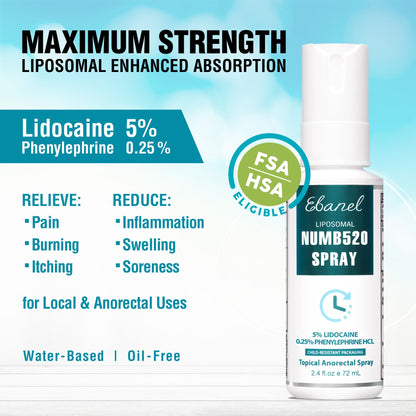 Ebanel Bundle of Fungus Treatment 1 Oz, and Lidocaine Numbing Spray Ebanel buy supplements Au