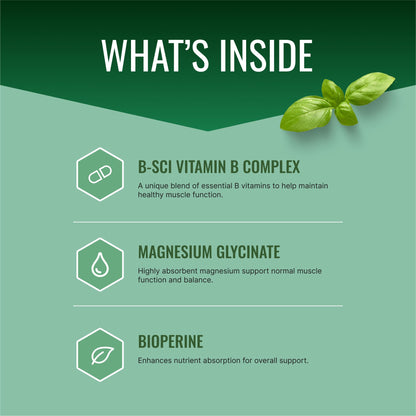 Approved Science Cramprin - High Absorption Magnesium, Vitamin B Complex, BioPerine - Muscle Cramps - 6 Month Supply - 2 Bottles - Vegan Approved ScienceBuy Supplements Australia