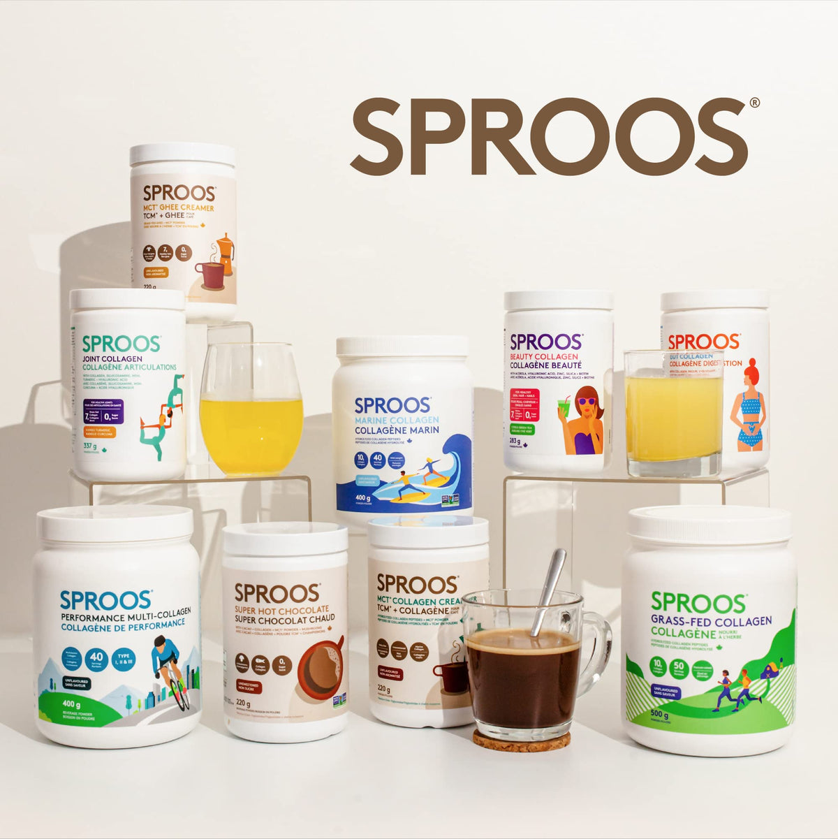 SPROOS - MCT Collagen Creamer - Beverage Powder - Hydrolised Collagen Peptides & MCT Powder - Healthy Fats SPROOSBuy Supplements Australia