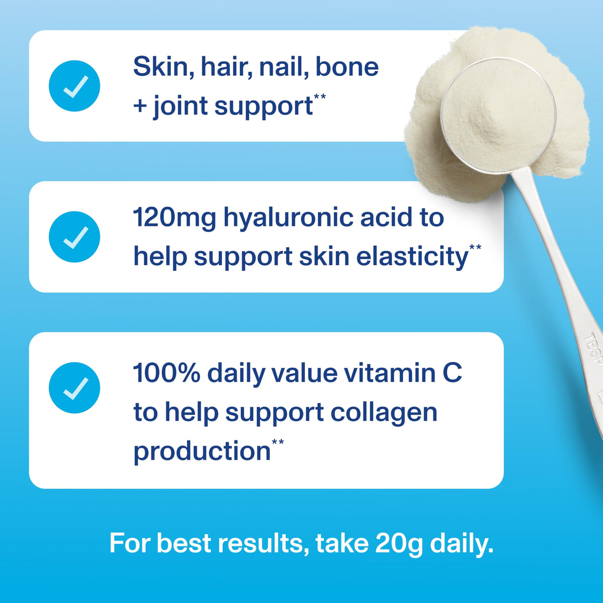 Vital Proteins Collagen Peptides Powder Advanced with Hyaluronic Acid & Vitamin C, Collagen Supplements, Unflavored, 12 Servings Vital ProteinsBuy Supplements Australia