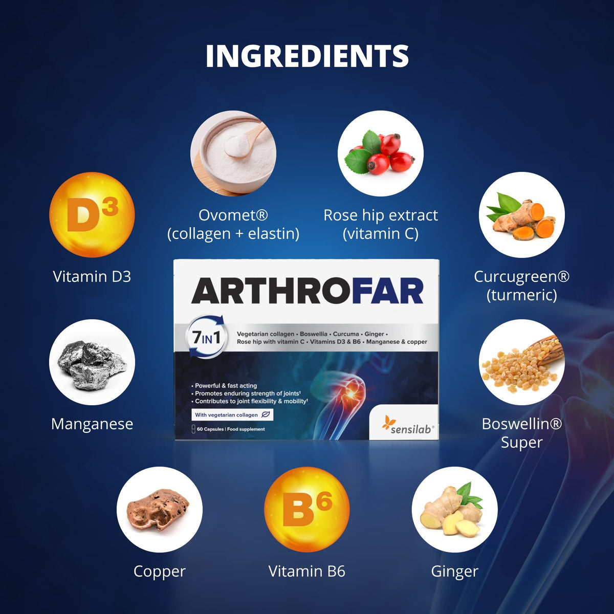 Boswellia Serrata Capsules | Sensilab ArthroFar | Joint Care Supplements SensilabBuy Supplements Australia