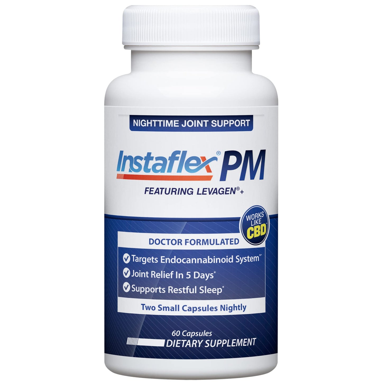 Instaflex PM Nighttime Joint Support with Levagen, Tamaflex, GABA, Ashwagandha, Passionflower Extract, Mobility, Sleep Support - 60 Capules InstaflexBuy Supplements Australia
