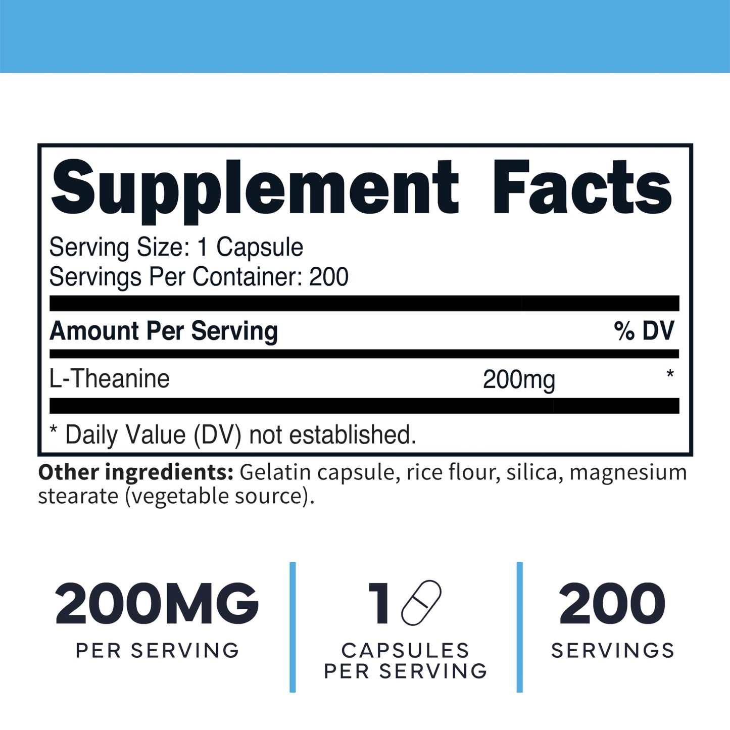 Type Zero L-Theanine (200mg) 200 Capsules - Clean L-Theanine Supplement, Keto, GMO-Free Type ZeroBuy Supplements Australia
