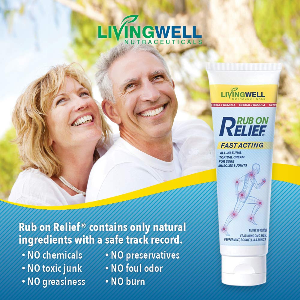 RUB ON RELIEF Fast Acting, Natural Joint and Ache Cream for Muscles, Neck, Back RUB ON RELIEFBuy Supplements Australia