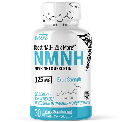 Nature's Fusions NMNH with Piperine & Quercetin - Boost NAD+ with Dihydronicotinamide Mononucleotide (30 Capsules) Nature's FusionsBuy Supplements Australia