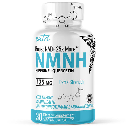 Nature's Fusions NMNH with Piperine & Quercetin - Boost NAD+ with Dihydronicotinamide Mononucleotide (30 Capsules) Nature's FusionsBuy Supplements Australia
