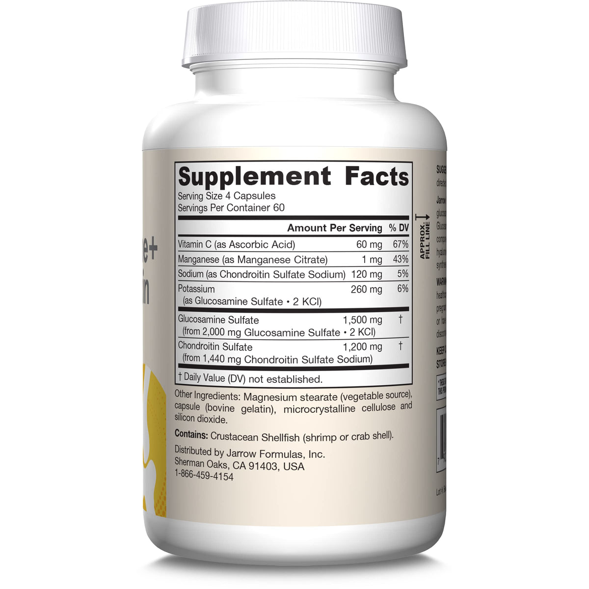 Jarrow Formulas Glucosamine + Chondroitin - 240 Capsules - Nutrient Support - Dietary Supplement for Joint Health - with Vitamin C & Manganese - 60 Servings Jarrow FormulasBuy Supplements Australia