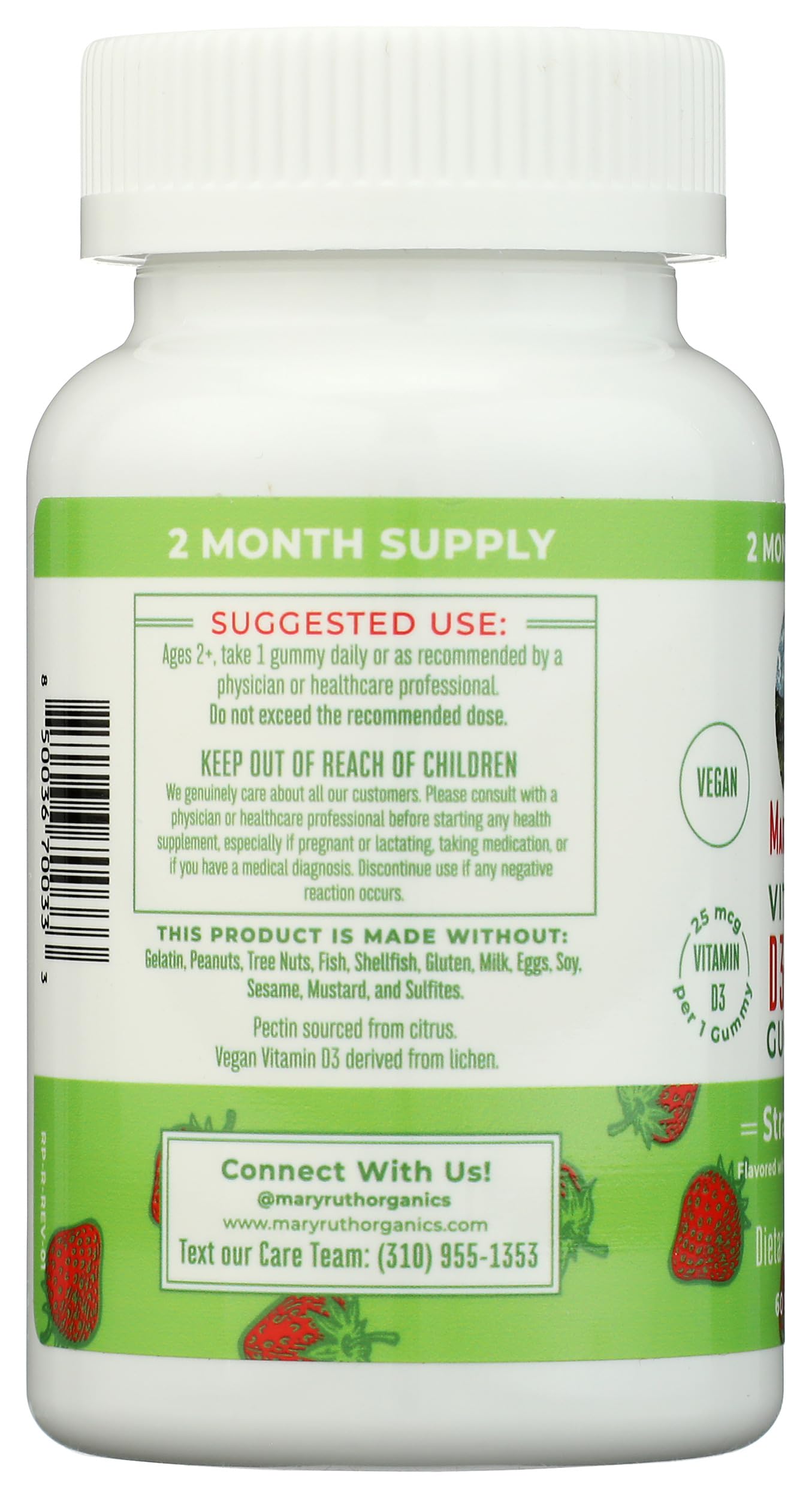 Mary Ruth's Vitamin D3 & B12 Gummies, 60 CT MARYRUTH'SBuy Supplements Australia