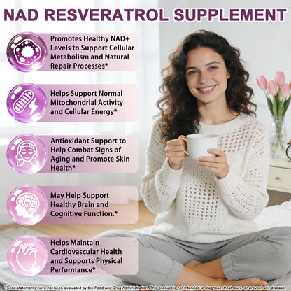 NAD+ Supplements for Men & Women, Extra Strength NMN Alternative Liposomal Nad⁺ Supplement with Resveratrol Quercetin for Cellular Energy & NAD+ Levels, Fast Absorption Liquid NAD Plus丨NON-GMO, 2Fl Oz WellVeraVidaBuy Supplements Australia