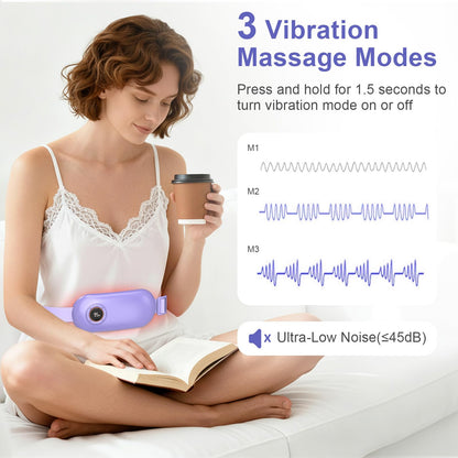Heating Pad for Period Cramps, 3 Heat Levels and 3 Massage Modes, Portable Heating Pad for Menstrual Cramps Relief, Electric Heat Belt, Christmas Gifts for Women and Girl Stocking Stuffers(Purple) SZOBuy Supplements Australia