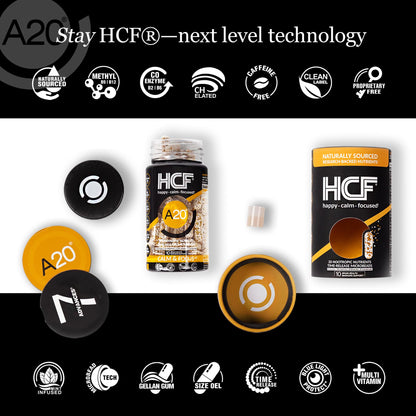 HCF A20 Microbead Brain Health Supplements for Adults for Memory, Focus, Calm, Mood, Alertness, Attention, Vision, Sleep, Immune System, 20 Premium Nootropic Nutrients Multivitamin & 7 Advances® Tech HCFBuy Supplements Australia
