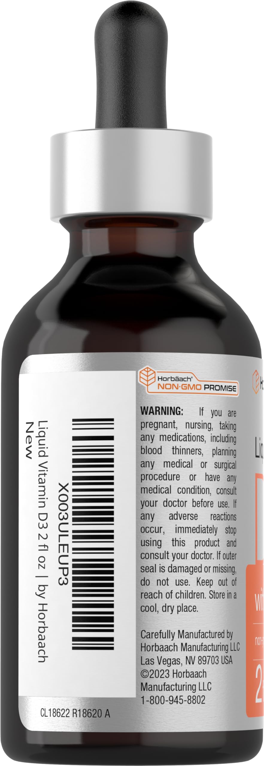 Horbäach Vitamin D3 + K2 Liquid Drops | with MK7 | 2 Fl Oz | Vegetarian | Non-GMO HorbäachBuy Supplements Australia
