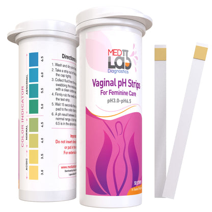 Vaginal ph Test Strips for Women(50 cnt). BV Bacterial Vaginosis and Yeast Infection Test Strips Med Lab DiagnosticsBuy Supplements Australia