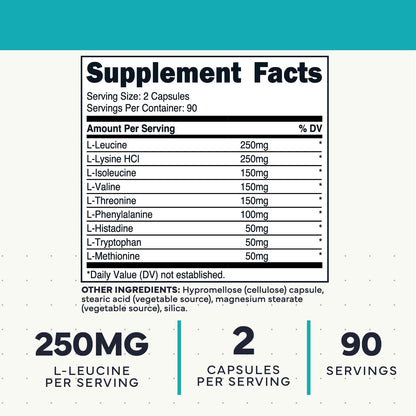 Type Zero Clean EAA Capsules (1,200mg per Serving), Essential Amino Acids Supplement with 9 EAAs, 180 Capsules, 90 Servings Type ZeroBuy Supplements Australia