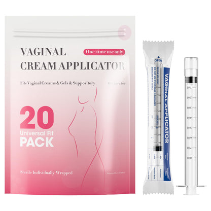 Disposable Vaginal Suppository Applicator for Women – 8ml Lube Injector Syringes with Smooth Tip, Fits Most Creams Gels Pills Tablet Suppositories, Sterilized Individually Wrapped, Pack of 20 BeHerkBuy Supplements Australia
