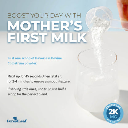 ForestLeaf Colostrum Powder 50% IgG Highest Concentration - Grass Fed Bovine ForestLeafBuy Supplements Australia