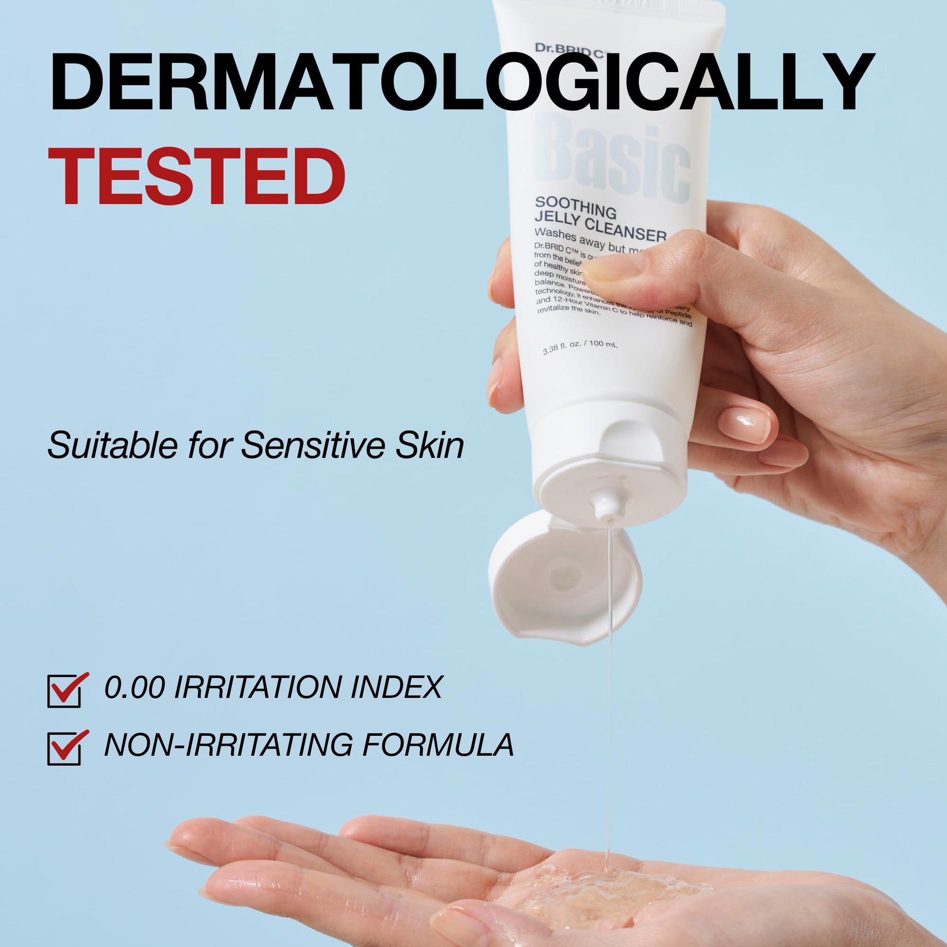 Dr.BRID C Soothing Jelly Cleanser - Amino Acid Face Wash with Peptides & Protease, Low-pH Pore Purifying & Texture Smoothing Facial Cleanser for Sensitive Skin, Fragrance-Free, 3.38 fl.oz. Dr.BRID C buy supplements Au